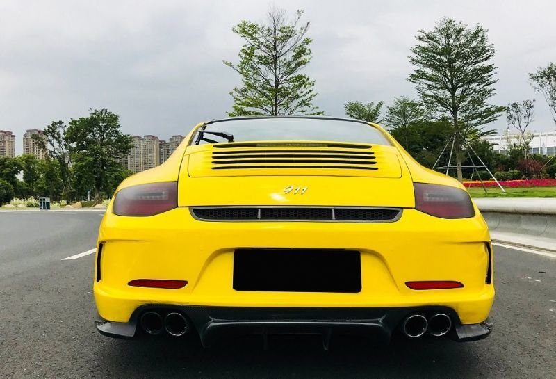 画像1: ポルシェ 911/991用GT3タイプ4本出しリアバンパー/カーボンディフューザーセット/シュタイナー (1)