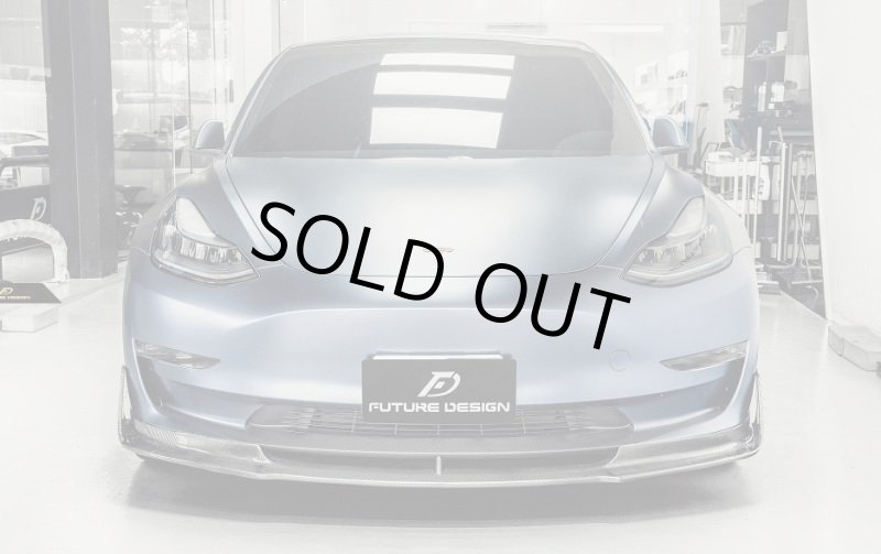 画像1: ◆テスラ モデル3用FD S1エアロ カーボンスポイラー/カーボンリップ/リップスポイラー/TESLA/MODEL3/パフォーマンス/スプリッター/カナード/FUTURE DESIGN (1)