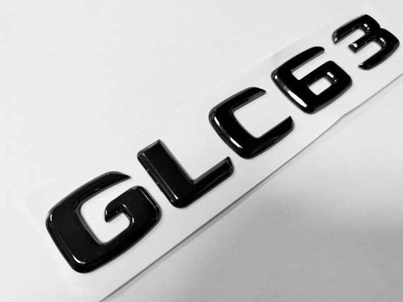 画像1: ◆ブラッククローム GLC63 GLC43 AMG エンブレム X253 C253 GLC200 CLC300 GLC220 GLC45 黒メッキ AMGグレード バッチ クローム取り寄せ可能 (1)
