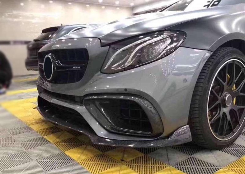 画像1: ◆ベンツ W213 S213 17-20年 E63AMG用 フロントバンパースコープセット/ガーニッシュ/エクステンション/カーボンエアロ (1)