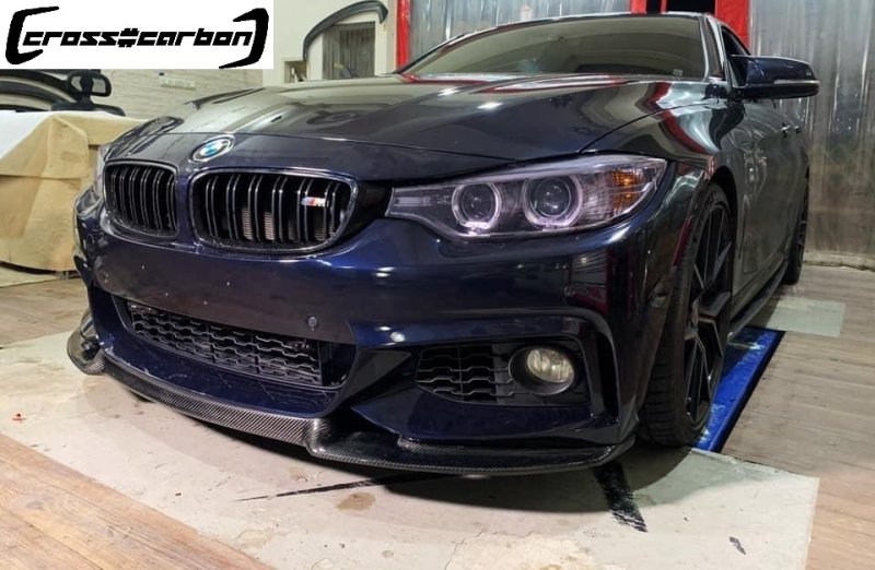 画像1: ◆BMW F32/F33/F36 4シリーズ Mスポーツ用CS クラブスポーツタイプカーボンフロントスポイラー/カーボンリップ/アンダーリップ/綾織/420/428/435/440/クーペ/カブリオレ/グランクーペ (1)