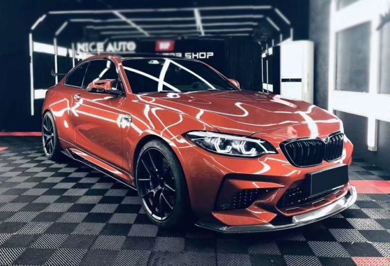 画像1: ◆BMW F87M2 コンペティション用 ドライカーボン キドニーグリルカバー/センターグリル/ラジエターグリル/PERFORMANCE/CROSS CARBON/クロスカーボン/エムルック/M3/M4/M2/M5 (1)