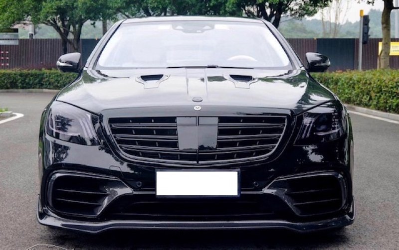 画像1: ◆ベンツ W222.2 後期 S63AMG用 MSYタイプカーボンフルエアロセット/カーボンリップ/フロントヴェント/リアバンパー/ディフューザー/サイドスカート/カーボンルーフ/トランクスポイラー/トランクトリム/エキゾーストパイプ/マンソリー/MANS (1)