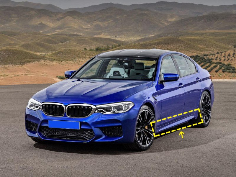 画像1: ◆BMW G30/G31/F90 Mスポ/M5セダン用 3DDタイプ カーボンサイドスカートセット/サイドステップ/スカットル/クロスカーボン (1)