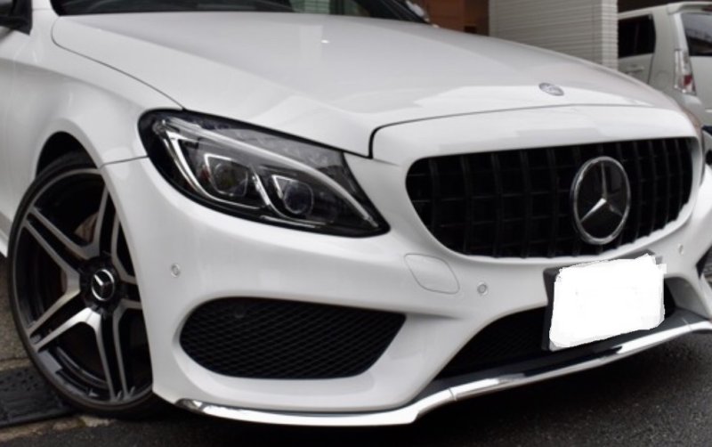 画像1: ◆メルセデス・ベンツW205/S205/C205 Cクラス用AMG GTRタイプ艶黒ラジエターグリル/センターグリル/GTグリル /C200/C180/C250/C300/C43/C450/パナメリカーナグリル (1)