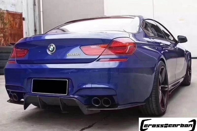 画像1: ◆BMW F06/F12/F13 M6用 VRSデザインリアカーボンディフューザー/カーボンディフェーザー/リアアンダースポイラー/シュタイナー/ (1)