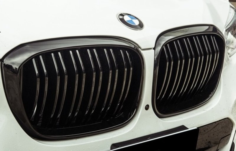 画像1: ◆BMW G01 X3/G02 X4 2017〜用MパフォーマンスTPブラックキドニーグリルセット/センターグリル/ラジエターグリル/PERFORMANCE/CROSS CARBON/クロスカーボン/Mルック (1)