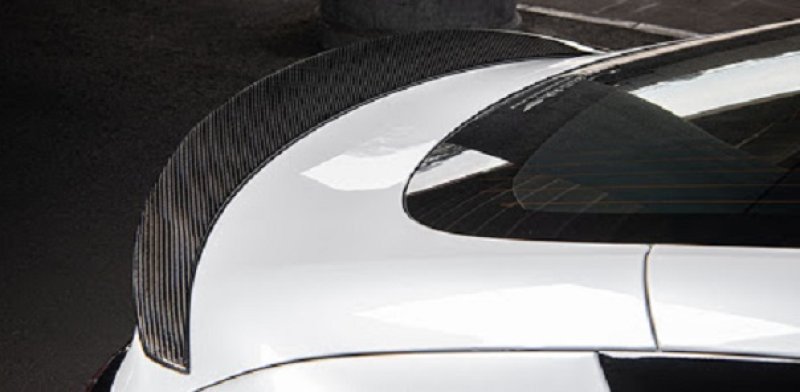 画像1: ◆テスラ モデル3用 TKタイプ カーボントランクスポイラー/リアウイング/リアスポイラー/TESLA/MODEL3/PERFORMANCE/加圧窯/クロスカーボン/綾織/カーボンエアロ/ARTI (1)