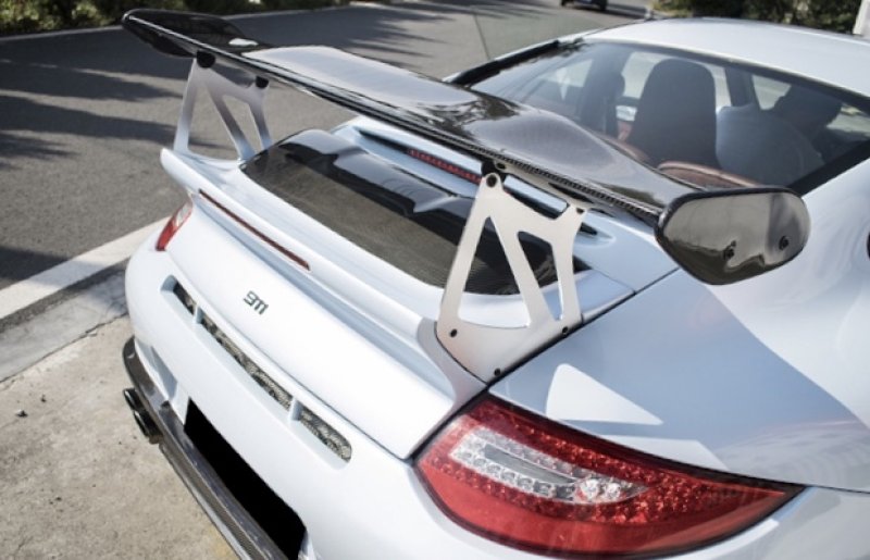 画像1: ◆ポルシェ997 GT3 RSタイプ レーシングウイング/カーボンウイング/クジラウイング/ハーフカーボン/FRP/カーボナド/PORSCHE/911/前期/後期/カレラ (1)
