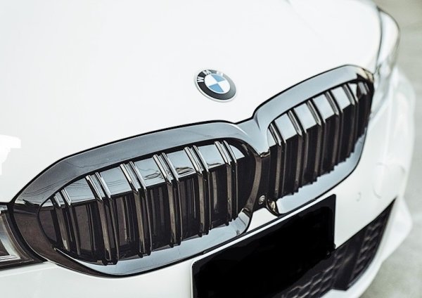 画像6: ◆BMW G20 G21 3シリーズ 2019〜用 Mルック艶黒ブラックキドニーグリルセット/センターグリル/ラジエターグリル/PERFORMANCE/CROSS CARBON/クロスカーボン/エムルック/M3/M4/M2/M5 (6)