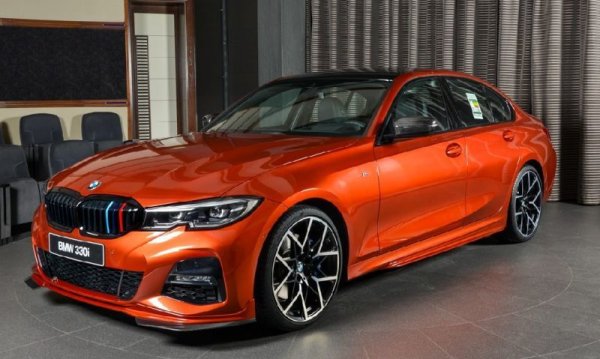 画像4: BMW G20 G21 3シリーズ 2019〜用Mパフォーマンスタイプ 艶黒ブラックサイドスカート 左右セット サイドステップ PERFORMANCE CROSS CARBON クロスカーボン 320 330 340 335 (4)