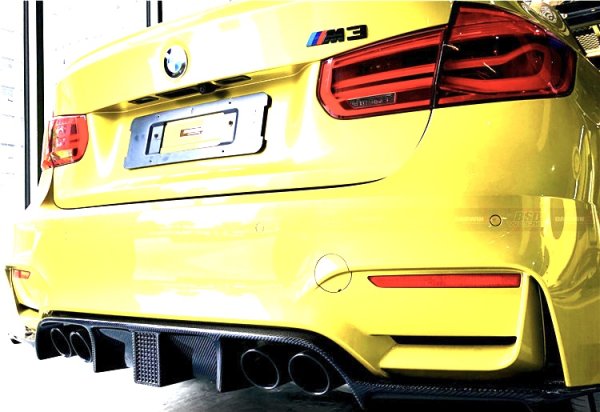 画像7: BMW F80M3 F82M4 F83M4カブ用KOHタイプLEDストップランプ付カーボンディフューザー/ディフェーザー/ブレーキランプ/Kohlenstof/エアロ (7)
