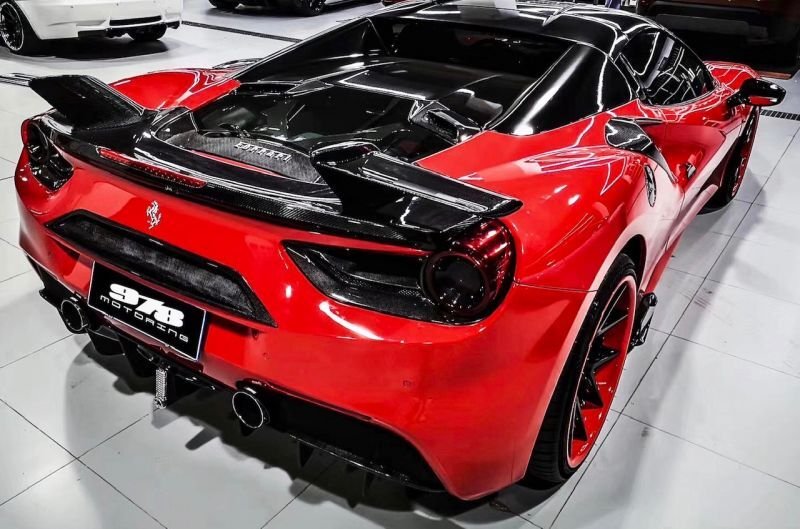 画像13: ◆フェラーリ 488 GTB/GTS スパイダー用 MANSOスタイルカーボンリアパフォーマンスウイング/リアフェイスキット同時販売/リアスポイラー/人気商品//マン ソリー/48S-830-361/SIRA CUSA (13)