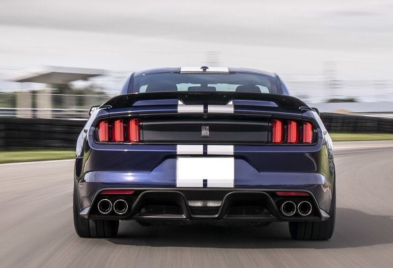 画像1: ◆フォード シェルビー 2015-2020用 GT500タイプ カーボントランクスポイラー/リアウイング/リアスポイラー/ルーフウイング/綾織カーボン/FORD (1)