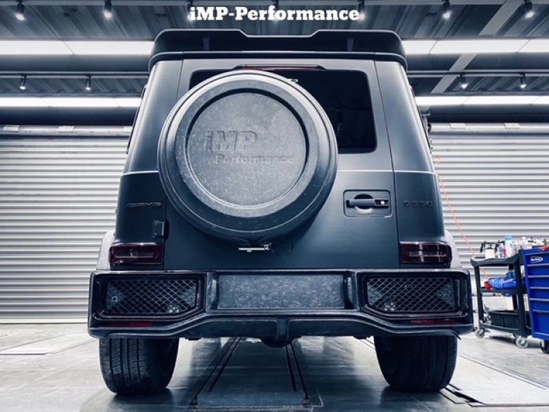 画像1: IMP◆ベンツ W464 G63用 パフォーマンスシリーズ スペアタイヤカーボンホイールカバー /ホイールパネル/鍛造カーボン/綾織カーボン/エアロセット/エアロキット/正規品/AMG/メルセデス (1)