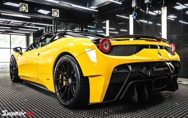 画像2: /フェラーリ 458イタリア クーペ/スパイダー用Novitタイプリア2段式カーボンウイング/カーボンスポイラー/リアスポイラーセット/本物カーボン/GTウイング/ノビテック (2)