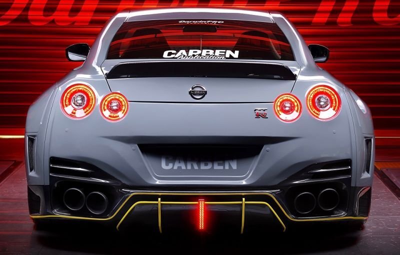 画像1: ◆ニッサン09〜20y R35GT-R用 ライフタイム ハーフカーボンリアバンパーセット/二面カーボン/リアウイング/人気商品/MY12/MY15/MY09/NISSAN/日産/シークレット (1)