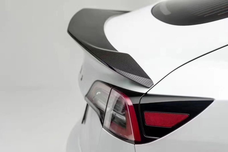 画像1: ◆テスラ モデル3用 VRS カーボントランクスポイラー/リアウイング/リアスポイラー/TESLA/MODEL3/パフォーマンス/スプリッター/エアロ/クロスカーボン/綾織/シュタイナー (1)