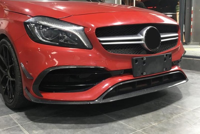 画像1: ◆ベンツ W176 後期スポーツ A45AMG用8点セットフロントエアロセット/カーボンリップ/スポイラー/カナード/スプリッター/整流効果/A250 (1)
