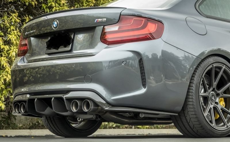 画像1: フォージド◆BMW F82 M2用 VRSタイプ 鍛造カーボンディフューザー 3ピース/真空カーボン/ディフェーザー/アンダーリップ/両面カーボン/ (1)
