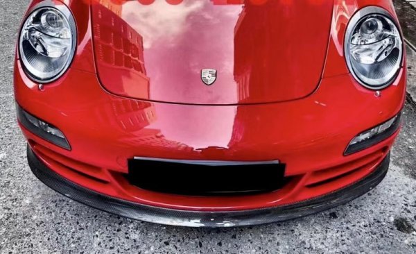 画像9: 人気商品◆ポルシェ 911/997 04-08年モデル用TechAタイプ フロントカーボンリップスポイラー/カーボンスポイラー/フロントディフューザー/テック/アート/カレラ/前期用/ (9)