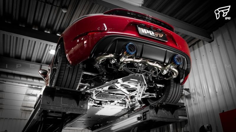 画像1: ◆イノテック iPE ポルシェ 718/982  2016〜ケイマン/ボクスター 2.5L ターボエンジン用可変バルブ付きステンレス製マフラーフルセット/INNOTECH/GTS/フロントパイプ/センターパイプ/キャタライザー (1)