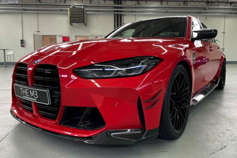 画像1: ◆BMW G80M3 G82M4 G83M4 PER パフォーマンスカーボンリップセット/アンダーリップ/カーボンスポイラー/エアロ/スプリッター/フロントリップ/クロスカーボン (1)