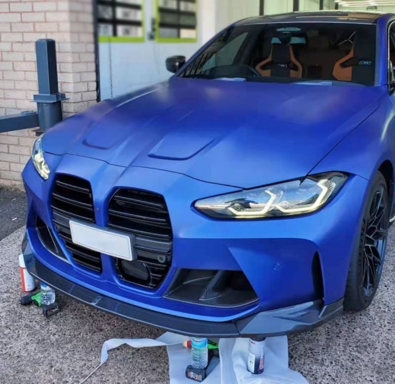 画像1: ドライカーボン◆BMW G80M3 G82M4 Rライン 3ピースカーボンリップセット/アンダーリップ/カーボンスポイラー/エアロ/スプリッター/フロントリップ/クロスカーボン (1)