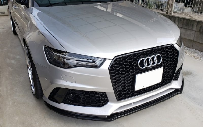 画像1: 大人気◆アウディC7 4G RS6用 MTタイプ カーボンフロントスポイラー/カーボンリップ/アンダーリップ/エアロ/スポイラー/クロスカーボン/アウディ (1)