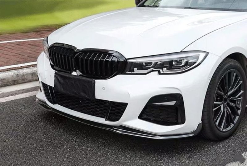 画像1: CCR◆BMW G20/G21 3シリーズ 2019〜用 Mパフォーマンスタイプ 3ピース 艶黒フロントスポイラーセット/カーボンリップ/アンダーリップ/Mスポ PERFORMANCE 320 330 340 335 318 (1)