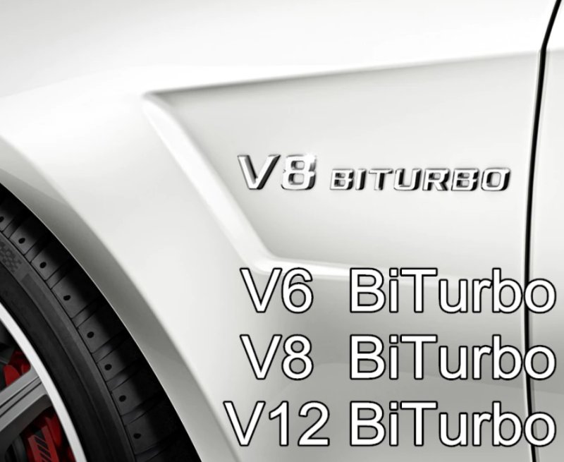画像1: ◆メルセデス AMG V6 BITURBO / V8 / V12 ビターボ クロームエンブレム/ブラッククローム/C63/E63/S63/CLS63/G63/GLE63/GLS63/ML63/SL63/GLC63/GL63/CL63/ (1)