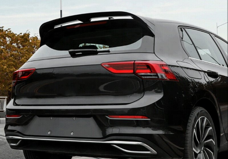 画像1: CCR◆VW MK8 ゴルフ用 Rタイプ リアカーボンルーフスポイラー/リアウイング/ルーフウイング/GOLF8/綾織カーボン/ワーゲン/ (1)