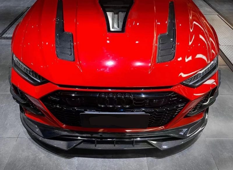 画像1: ◆アウディ C8 RS6用  IMPブラックシリーズ スタイルIIエアロセット/フロントリップ/ディフューザー/ハッチスポイラー/サイドステップ/ルーフスポイラー/ウイング/ばら売り対応/アバント (1)