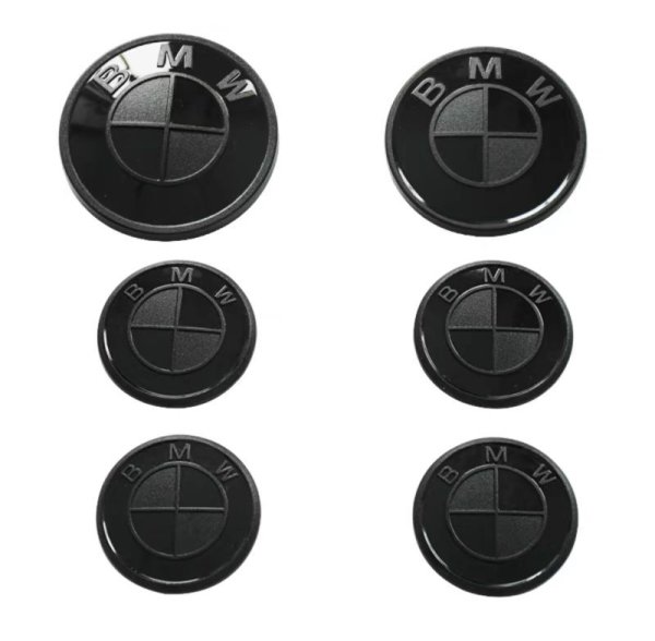 画像3: ブラックシャドー◆BMW 汎用艶消しブラック仕様 前後バッチセット/エンブレム/G20/G30/G16/G14/G22/G31/320/340/318/520/523/550/M5/M3/M4/840/850/420/440/X3/X4/X5 (3)