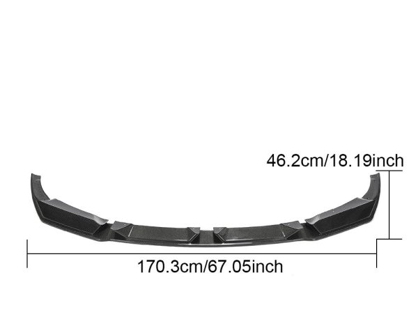 画像6: ◆BMW F97 X3M / F98 X4M用 スポーツタイプ フロントカーボンリップスポイラー/アンダーリップ/カーボンスポイラー/フロントリップ/綾織カーボン/パフォーマンス (6)
