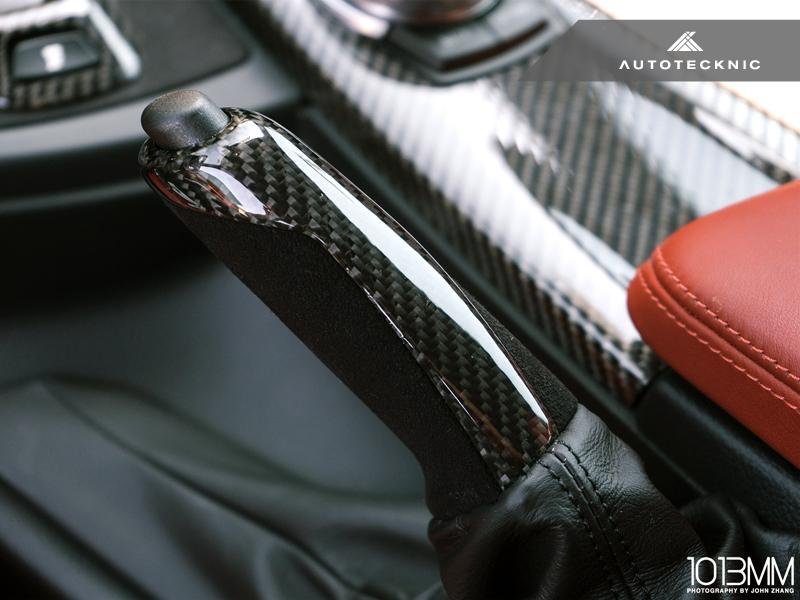 画像1: AUTOTECKNIC◆サイドブレーキハンドル CARBON/ ALCANTARA for BMW FXX /F20/F30/F31/F10/F36/F80/F87/オートテックニック/アルカンターラ/綾織 (1)