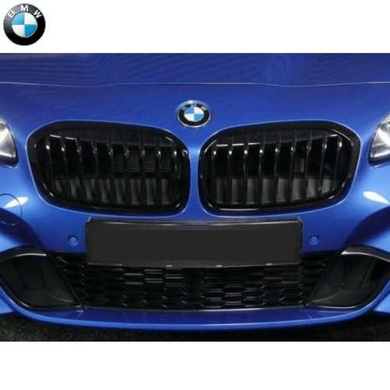 画像1: 後期用◆BMW F45 F46 LCi 2017~ 2シリアクティブツアラー用 Mパフォーマンスタイプ艶黒ブラックキドニーグリル/228/235 /220/218/センターグリル/ラジエターグリル (1)