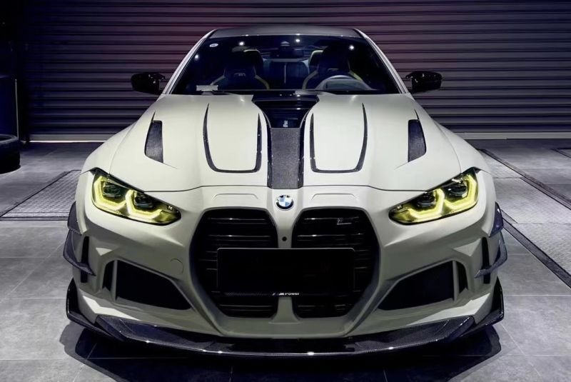 画像1: By Humans◆ワイドキット◆BMW G82M4 G83M4 G80M3用 フロントバンパーセット/リップスポイラー/アンダー/エアロ/綾織カーボン/軽量/ヒューマンズ/整流効果 (1)