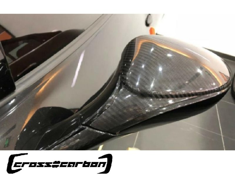 画像1: フェラーリ 458イタリア クーペ/スパイダー用本物カーボン製ドアミラーカバーパネルセット/サイドミラーカバー/カーボンミラー/綾織カーボン/高品質/FERRARI/F458/NOVIT/マンソリー (1)