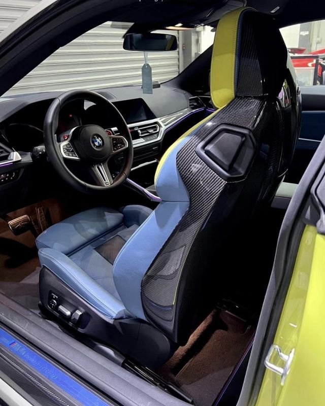 画像1: ◆BMW G80M3 G82M4 G83M4 用カーボンシートバックパネルセット/綾織カーボン/本物カーボン/バックパネル/シートガーニッシュ/iMパフォーマンス (1)