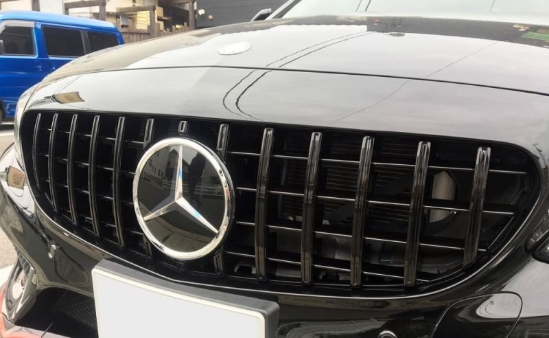 画像1: ◆メルセデス・ベンツ C217/R217 Sクラス クーペ 前期 S63AMG用パナメリカーナグリル GTR艶黒ラジエターグリル/センターグリル/GTグリル /グロスブラック/カブリオレ (1)