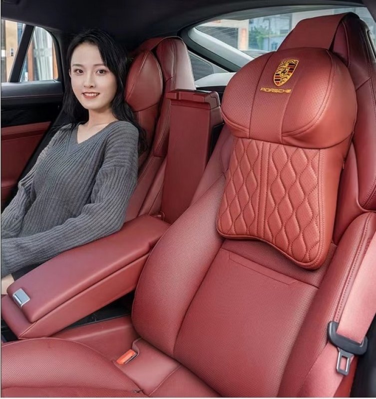 高品質 ◆ポルシェ PORSCHE◆モカブラウン◆ネックパッド 低反発ウレタン 腰当て 腰クッション PUレザー メモリーフォーム 疲れ防止 ヘッドレスト 磁石入り 美品・未使用新品ポルシェ PORSCHE 高品質 汎用 首枕 パンチングレザー 低反発ウレタン ネックパッド 腰クッション 腰当 ヘッドレスト  ウエストサポート