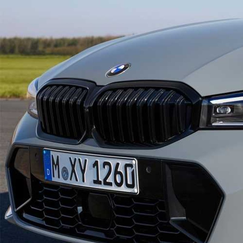 画像1: ◆BMW G20 G21 3シリーズ 2022〜後期LCI用  艶黒ブラックキドニーグリルセット/センターグリル/ラジエターグリル/PERFORMANCE/CROSS CARBON/クロスカーボン/Mパフォーマンス/320/330/340/ (1)