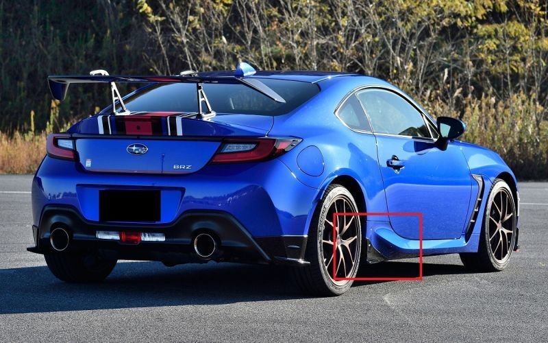 画像1: 2022年〜◆トヨタ GR86 /スバル BRZ用 STiタイプカーボン サイドアンダースポイラー/カーボンエアロ/サイドエアロ/GT86/GRカナード (1)