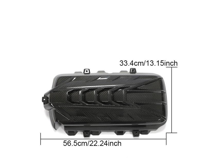 画像10: ドライカーボン◆シボレー C8 コルベット 6Lエンジン用本物カーボンエンジンカバー/CORVETTE/綾織カーボン/DRYCARBON/2021y〜 (10)