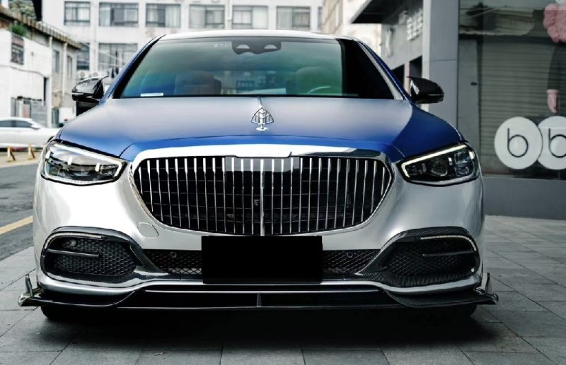 画像1: ドライカーボン◆Maybach・ベンツ W223 Sクラス マイバッハ用 MANSOスタイル カーボンエアロセット/フロントスポ/ルーフウイング/ディフューザー/ルーフスポ/ダクトカバー/マン ソリー (1)