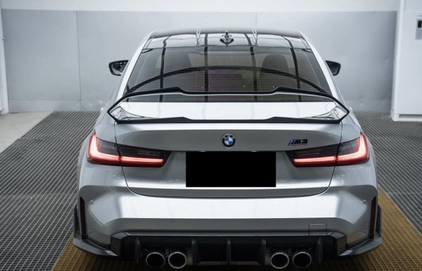 画像4: 大型ウイング◆BMW G80M3 / G20 セダン用 リアカーボントランクスポイラー/リアウイング/リアスポイラ/エーイーデザイン/綾織カーボン/318/320/M340 (4)