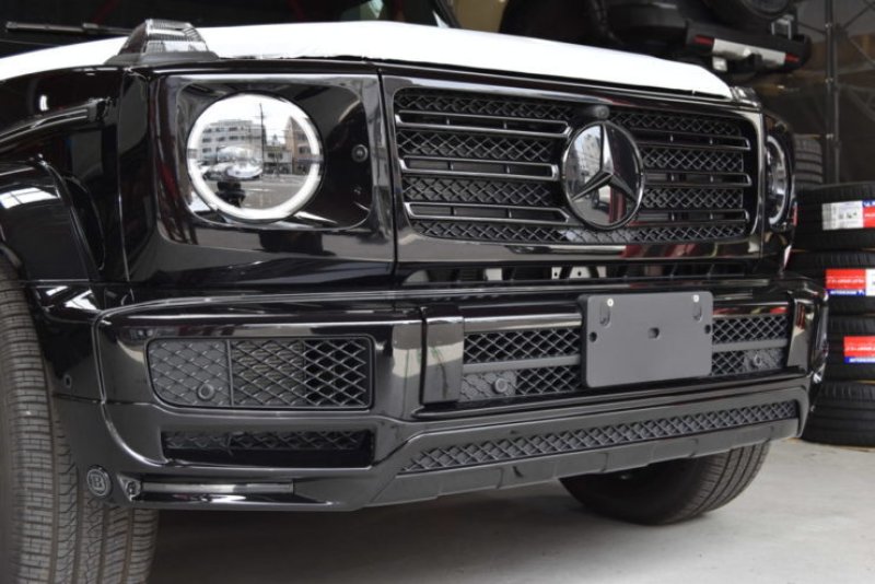 画像1: 1:1仕様◆メルセデス・ベンツ W464  W463A G350 G400 G550 / G63AMG ゲレンデ 2018〜用 BRABUタイプ フロントスカートアドオン/デイライト/人気商品/G300/フロントスポイラー/ (1)
