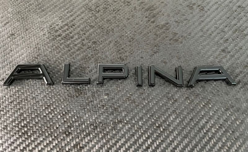 画像1: ◆BMW ALPINA B3 B4 B5 B6 B7 クローム/グロスブラックエンブレム/ビターボ/Bitorbo/アルピナ/オーナメントバッチ/リアエンブレム (1)