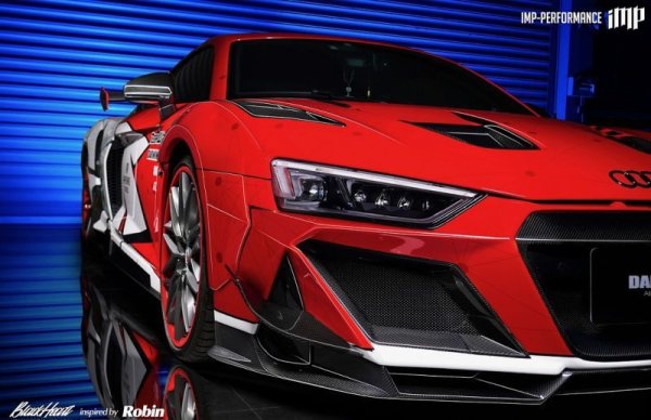 画像2: iMP PERFORMANCE◆アウディ 2016-2022年 R8用 DTMサーキットバージョンカーボンエアロキット◆/ボンネット/フロントリップ/サイドステップ/ディフューザー/ワイドフェンダー/AUDI R8/正規モデル (2)